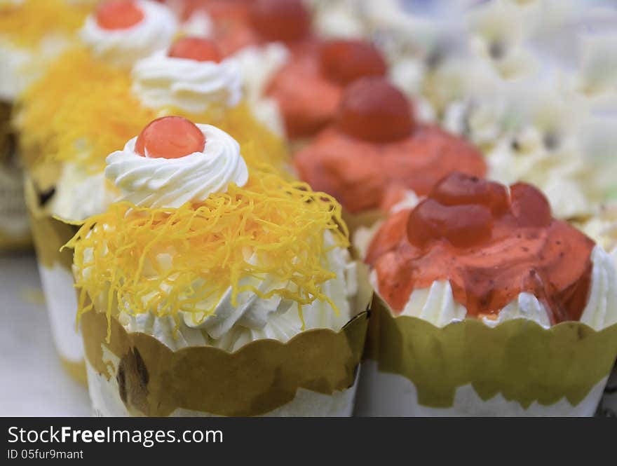 Candy cake in a restaurant