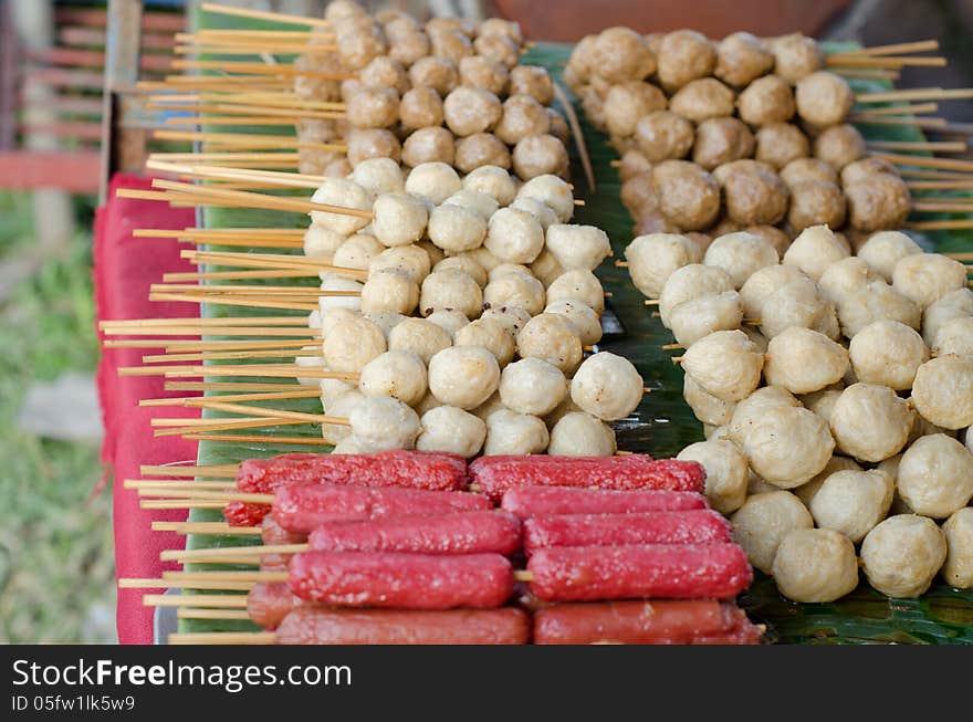 Meatballs And Hotdog Fried