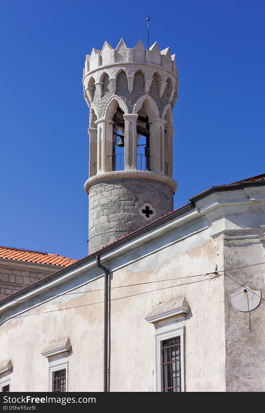 St. Klement Church Bell Tower in Piran