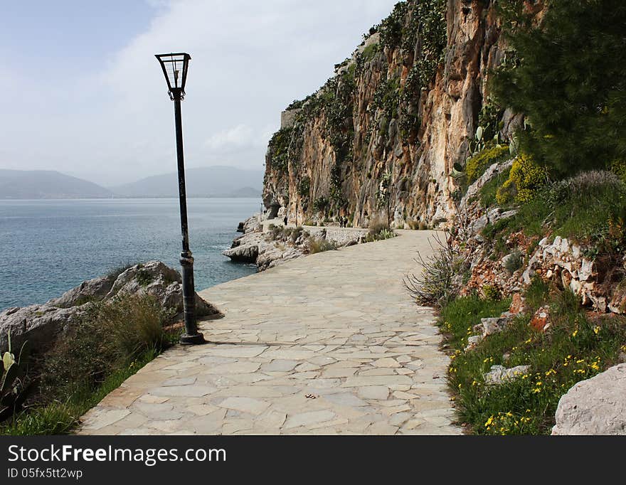 Nafplio, Navplion, Greece- Walking trail around the mountain