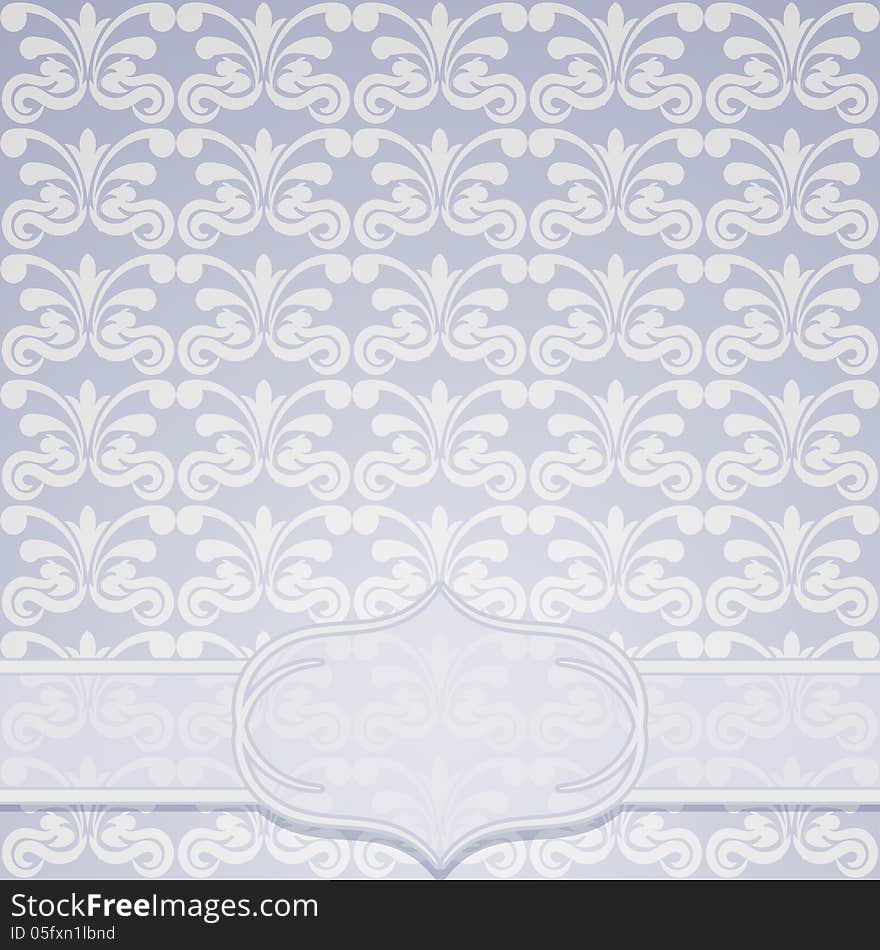 Victorian background with white ribbon and vignette. Vector illustration. Victorian background with white ribbon and vignette. Vector illustration