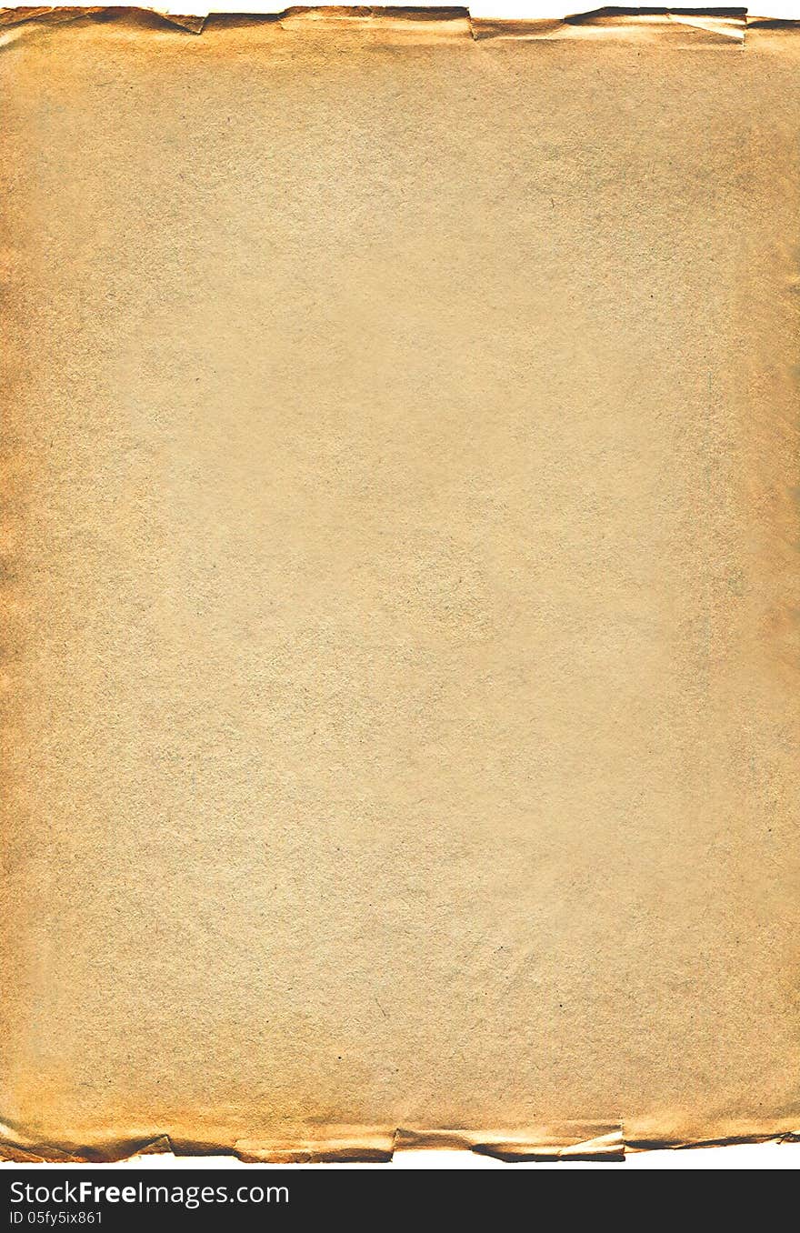 Old paper texture on white background