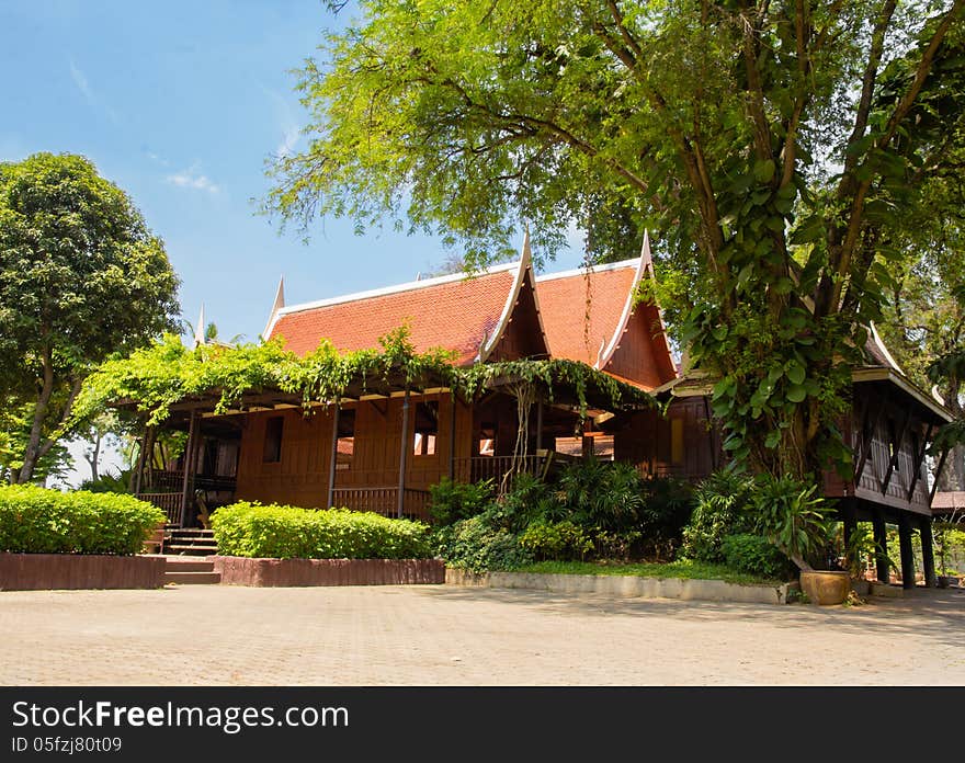 The house in Thai style. The house in Thai style