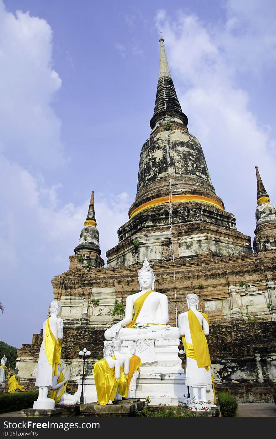 Wat Yai Chai Mongkhon of Ayuthaya Province Thailand