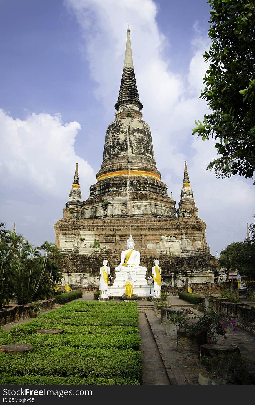 Wat Yai Chai Mongkhon Temple In,Ayuthaya Province, Thailand