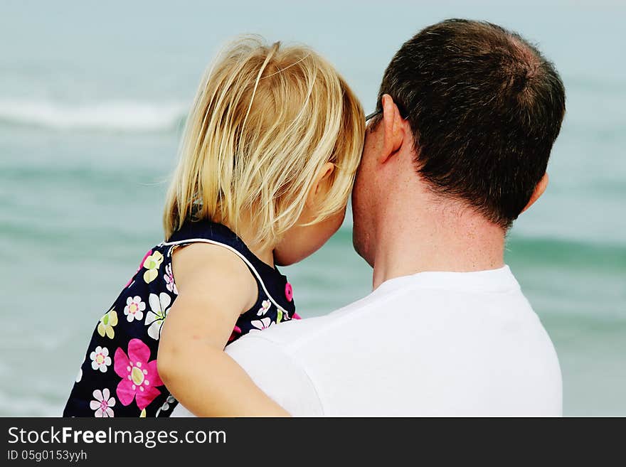 Happy father and his adorable little daughter. Happy father and his adorable little daughter