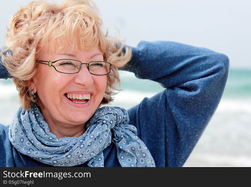 Portrait of happy senior woman