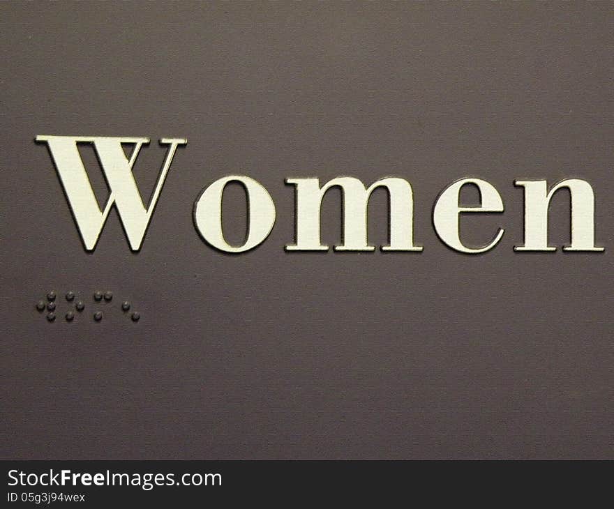 Women s Room with Braille