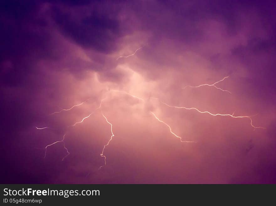 Lightning in the evening of May 1,2013. Phayao Thailand. Lightning in the evening of May 1,2013. Phayao Thailand.