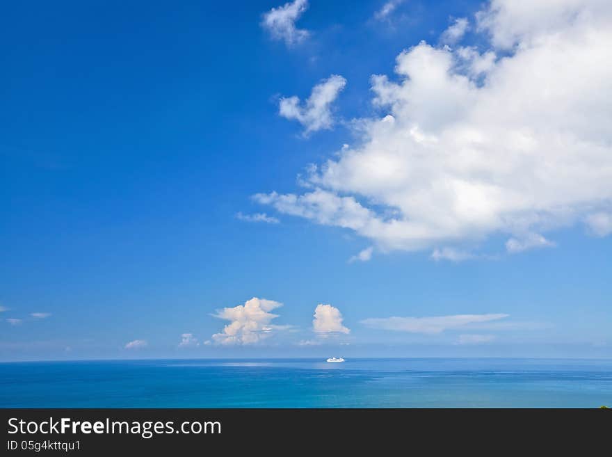 Blue sky and ocean