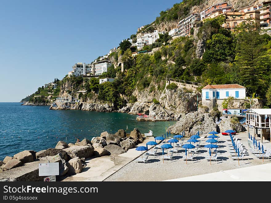 View of the City of Amalfi. View of the City of Amalfi