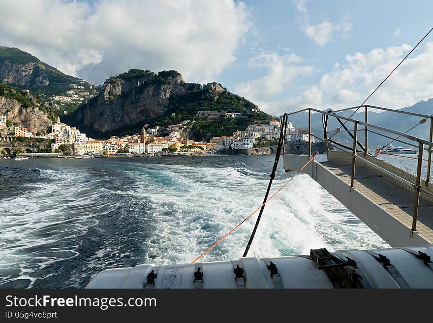 View of the City of Amalfi. View of the City of Amalfi