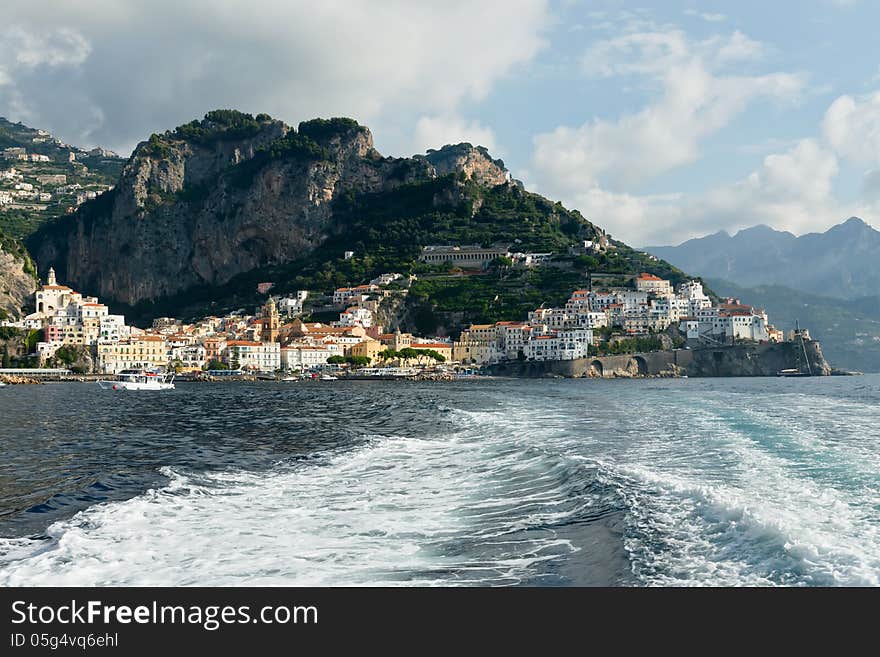 View of the City of Amalfi. View of the City of Amalfi