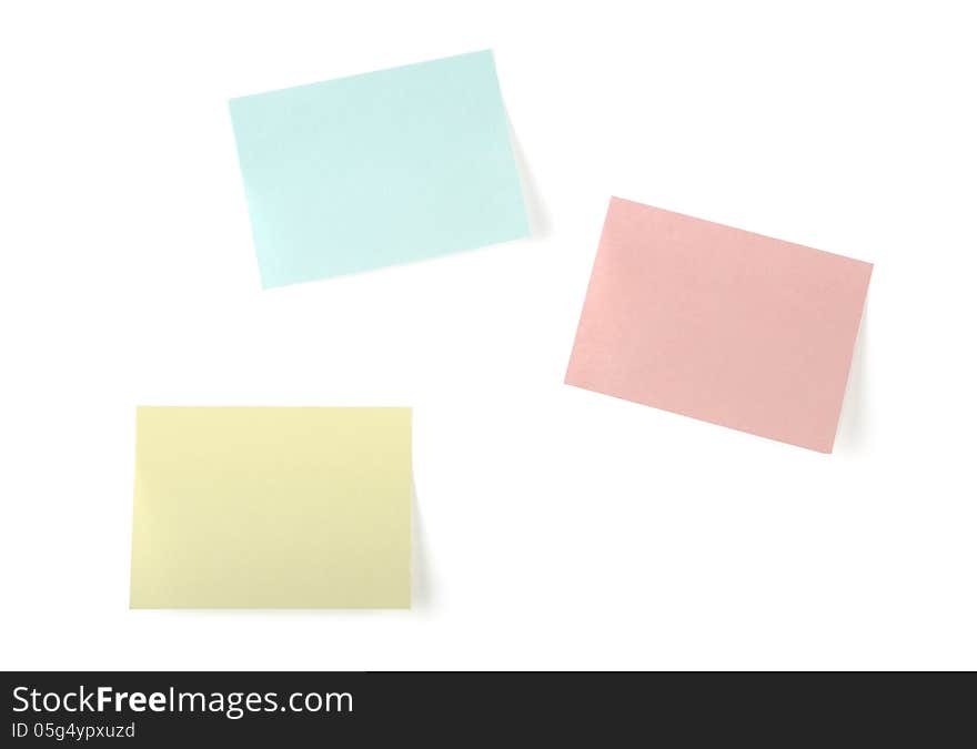 Three Blank Sticky Note