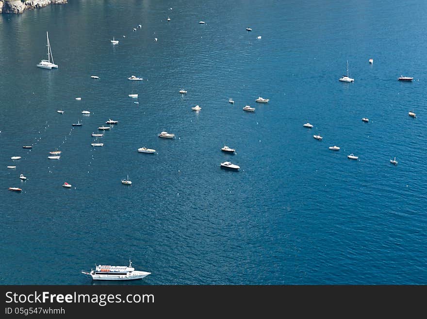 Boats on the Amalfi coast. Boats on the Amalfi coast