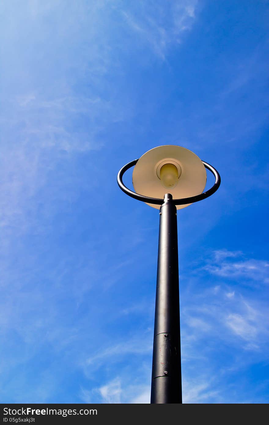 A view Street Lamppost in park. A view Street Lamppost in park