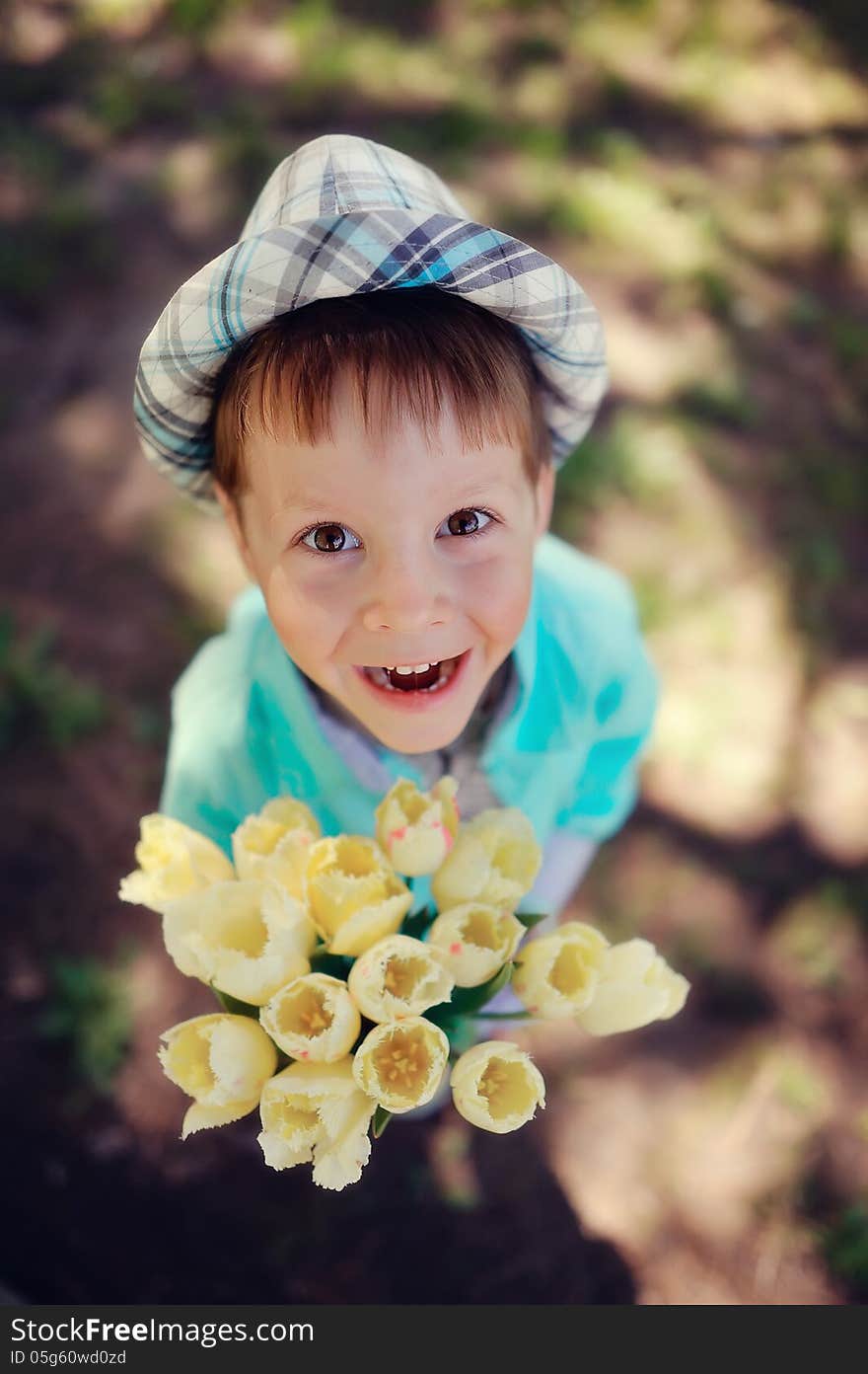 Child With Tulips