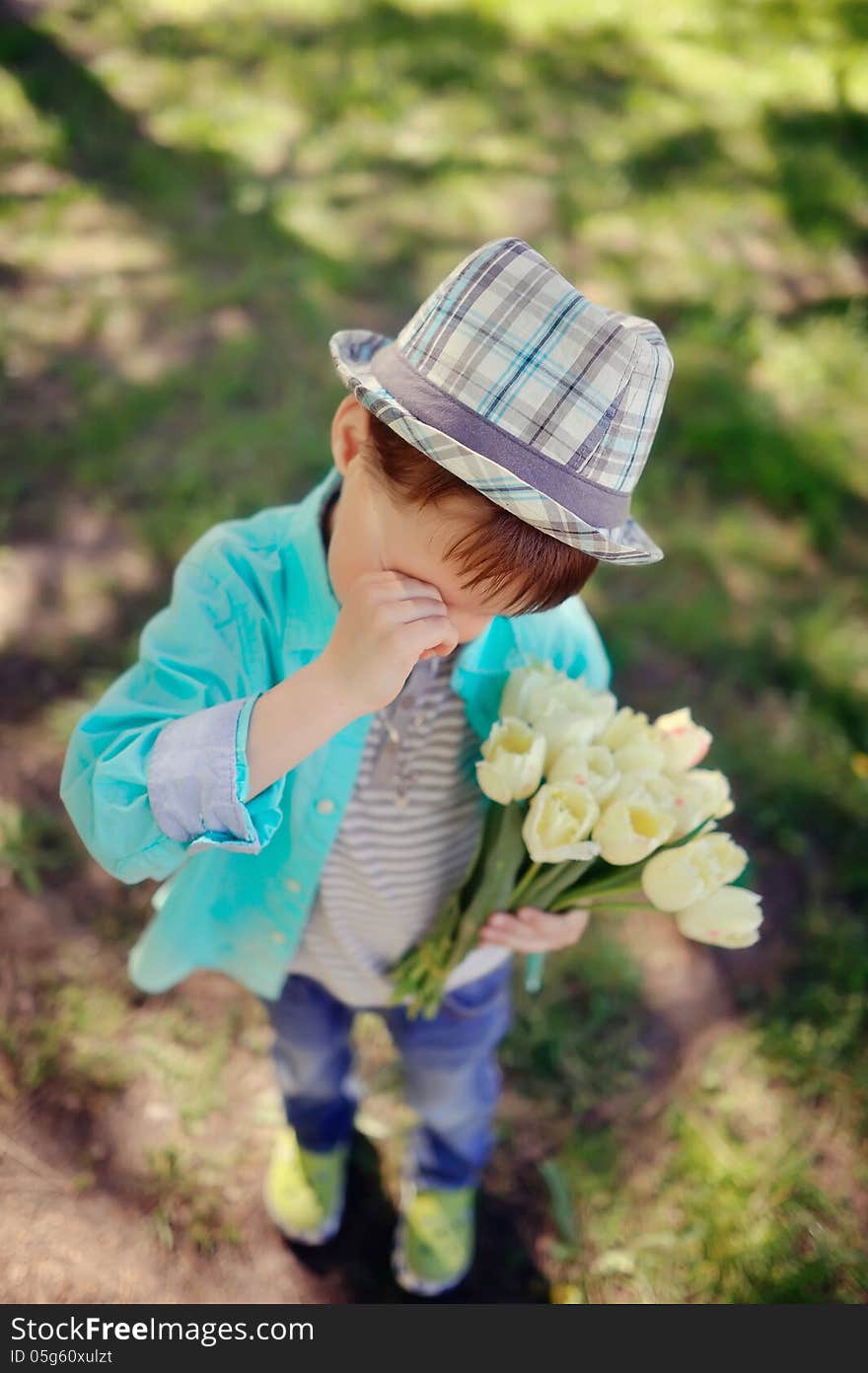 Child With Tulips