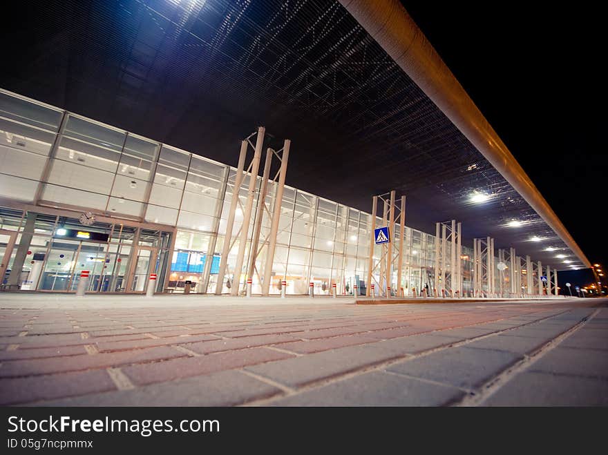 Night Scene of Lviv Airport