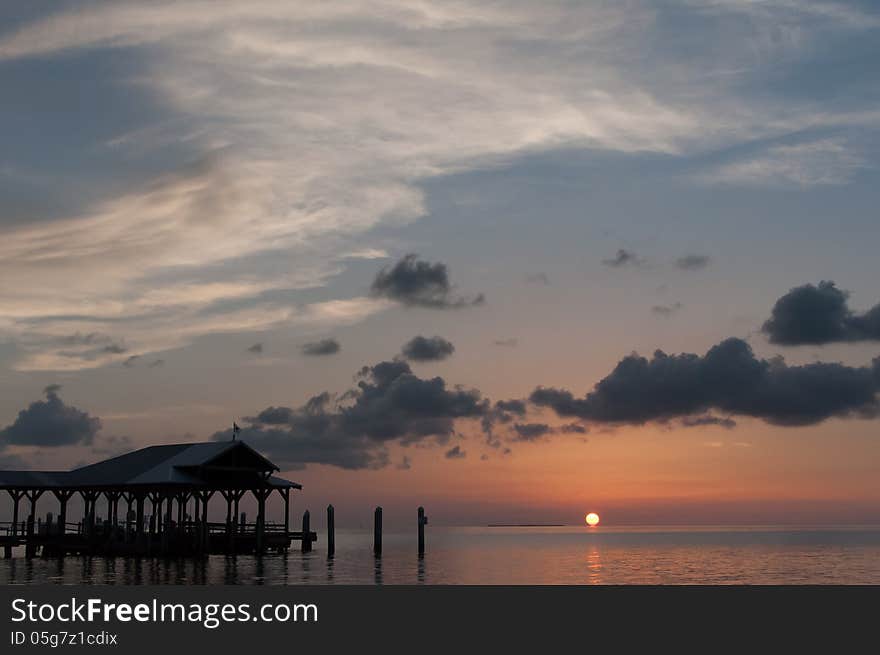 Sunset over an island near Key West, Florida