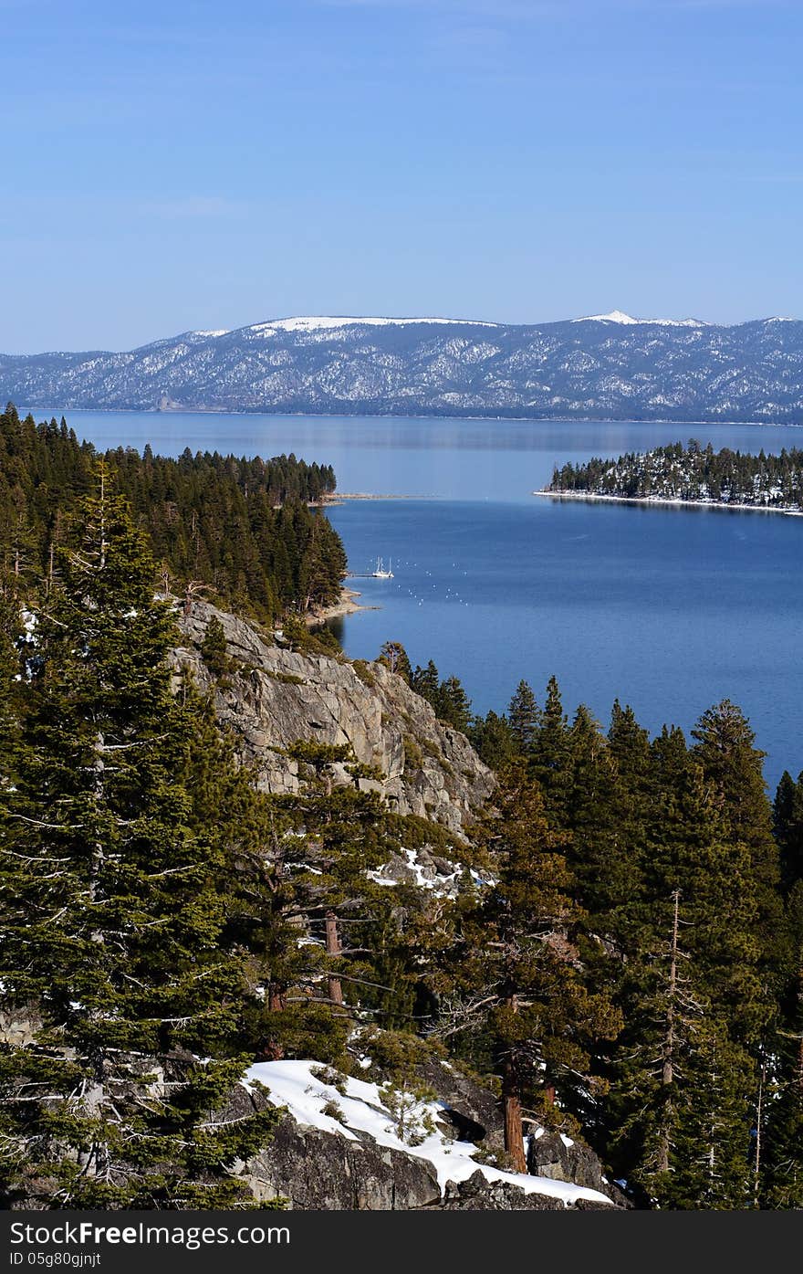 Majestic view of Emerald Bay in Lake Tahoe