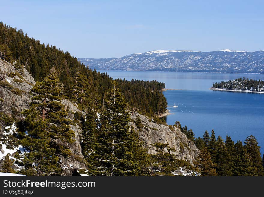 Majestic view of Emerald Bay in Lake Tahoe