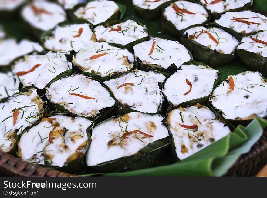 Steamed fish wrapped