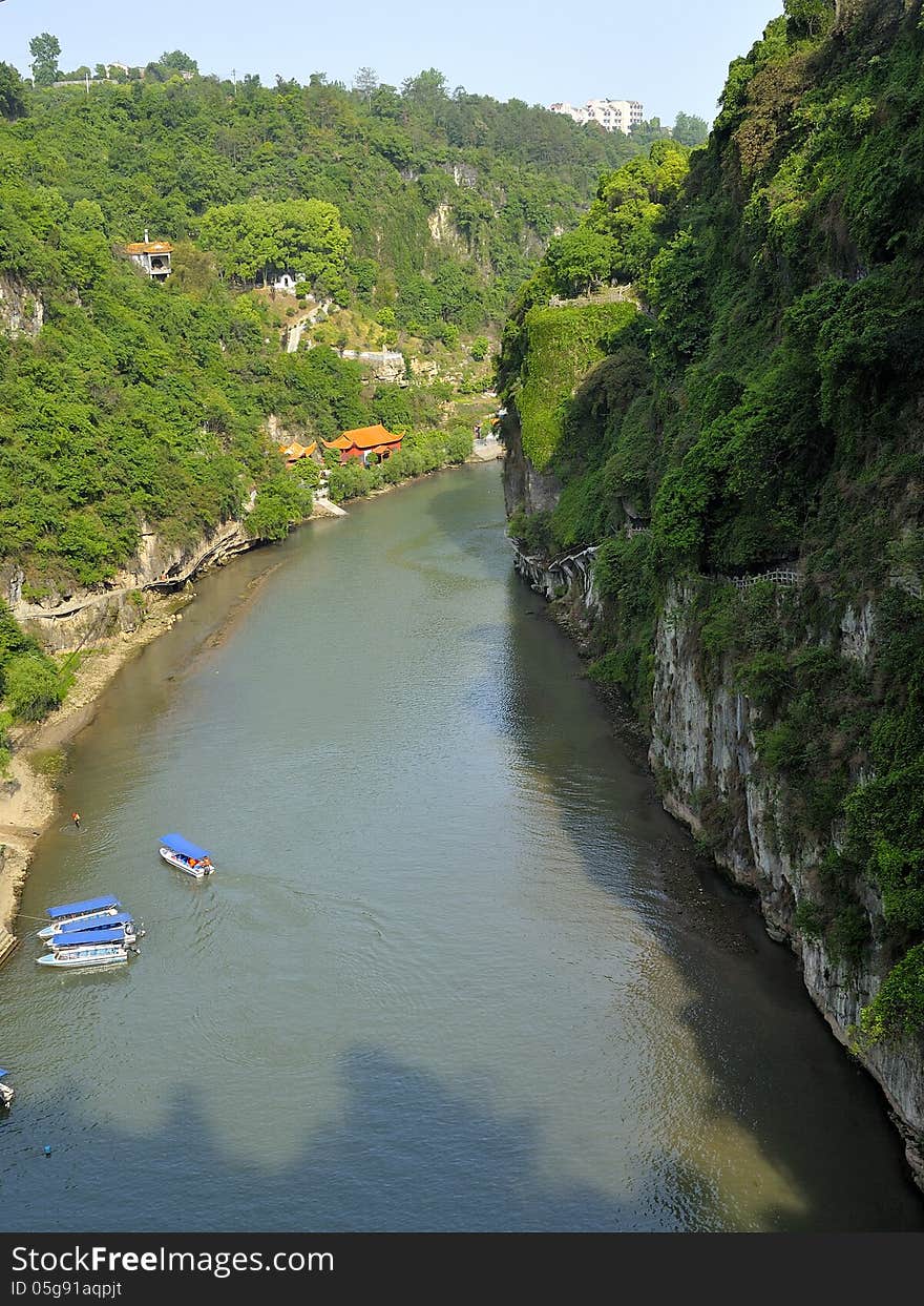 Beautiful Tributary Of Yangtze River