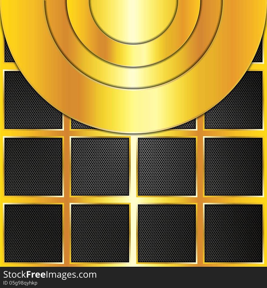 Abstract golden background - vector illustration. Abstract golden background - vector illustration