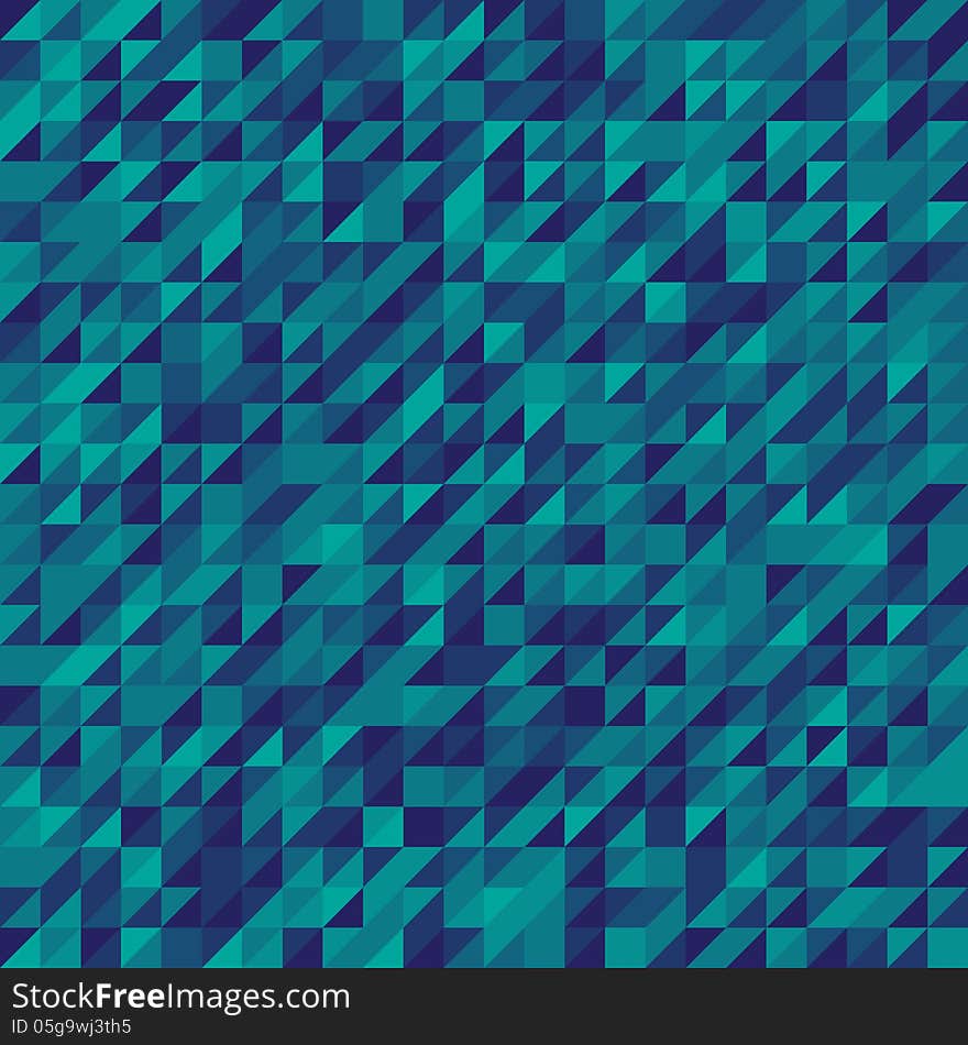 Blue abstract triangles mosaic background vector illustration