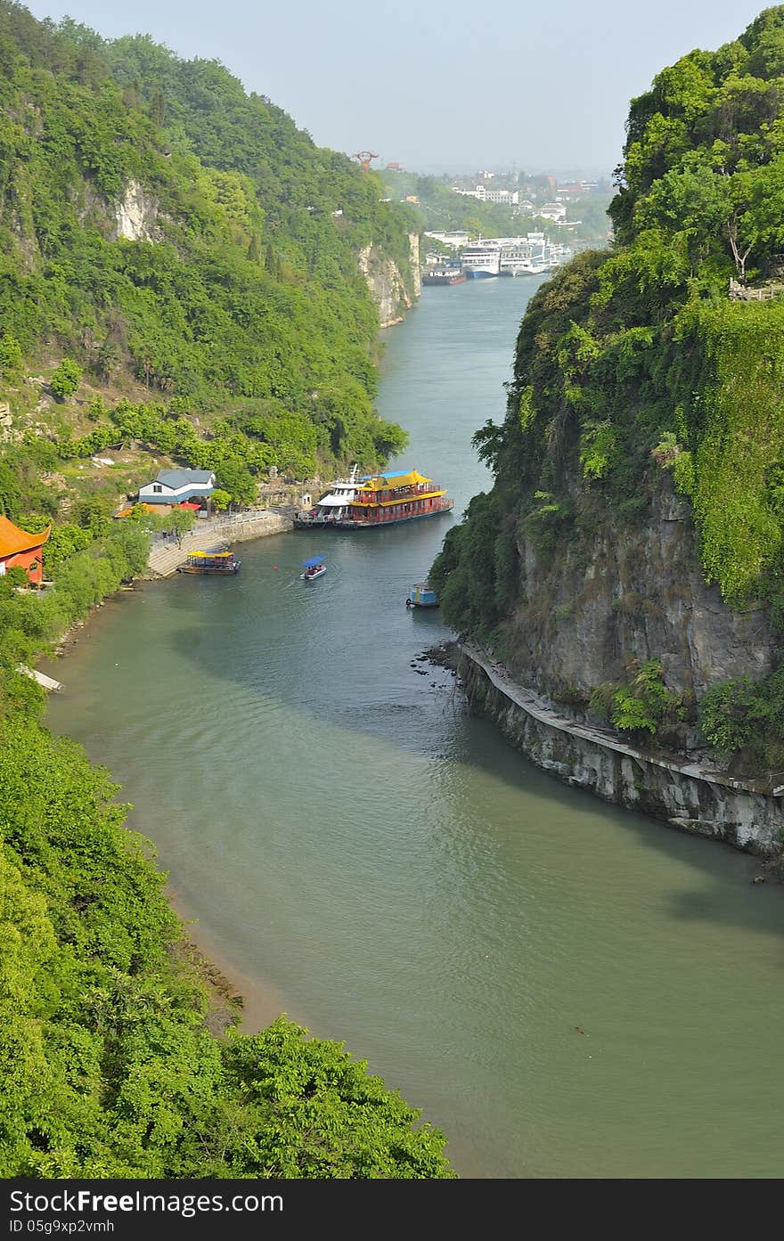 Beautiful tributary of Yangtze River