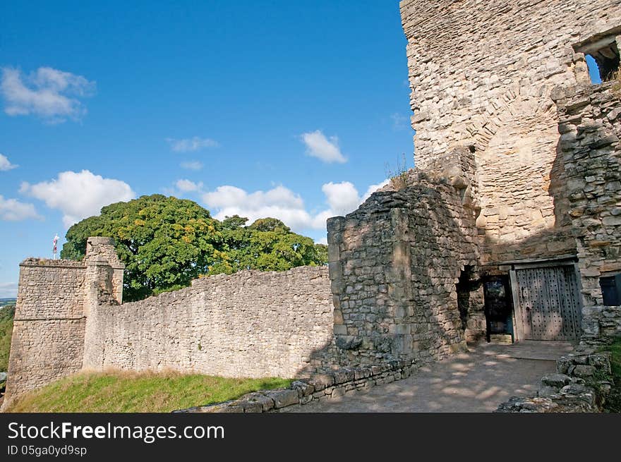 The castle at pickering in yorkshire in england. The castle at pickering in yorkshire in england