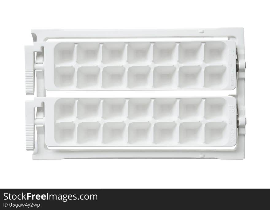 Ice cube tray isolated on white background