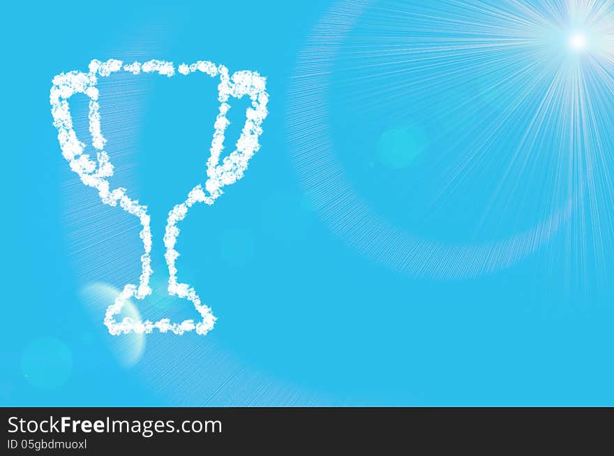 Cloudy Trophy Or Winner Cup