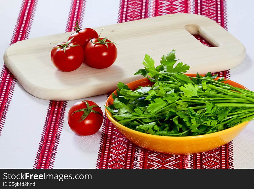 Tomatoes and parsley