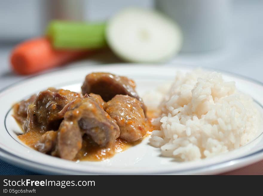 Turkey stew with rice