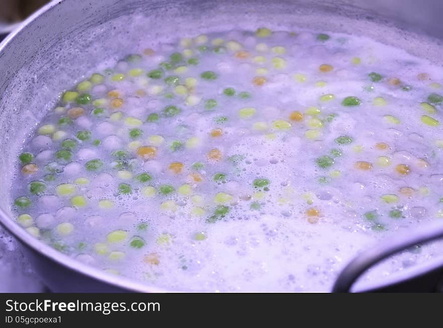 Dumplings in coconut cream