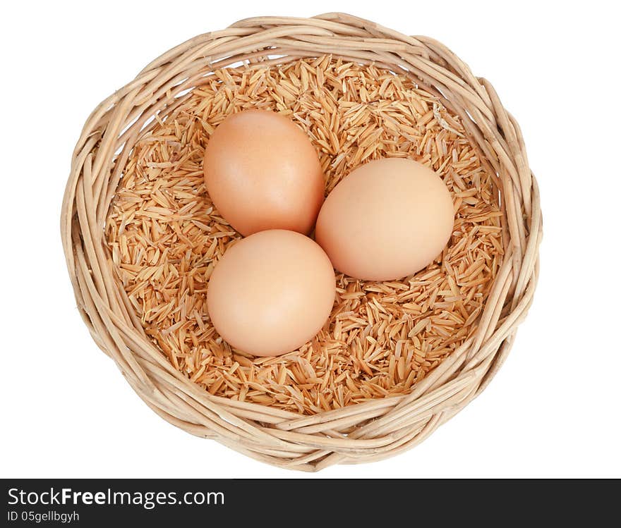 Egg isolated on white background