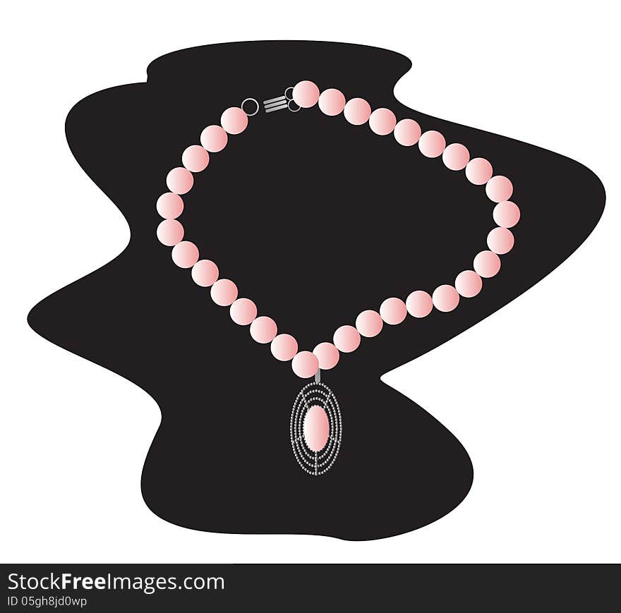 A pearl necklace with a pendent