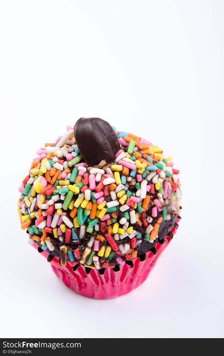 Assorted colorful and decorated cupcakes