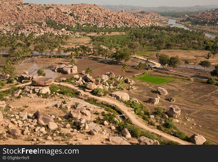 Rocky landscape in India