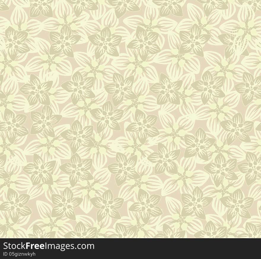 Floral Seamless Background. Gentle Flower Pattern.