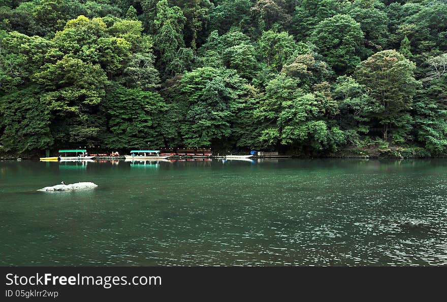 Beautiful landscape in Arashiyama,a touristic area in the north west part of Kyoto, Japan