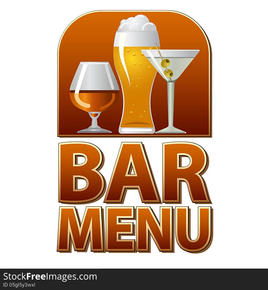 Bar menu sign