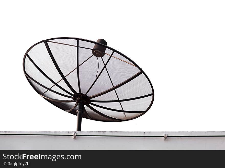 Standard satellite on white background