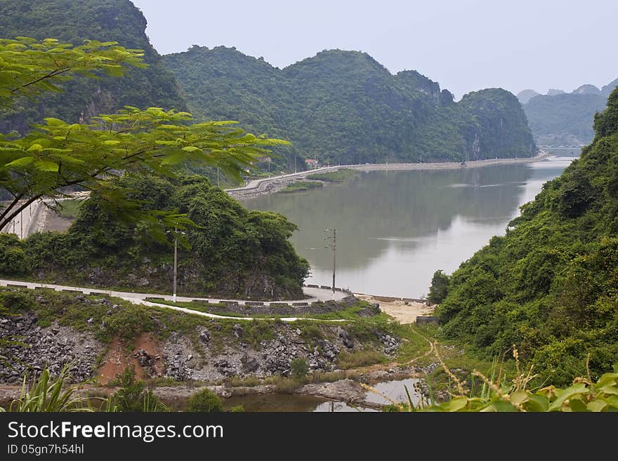 Bay at Cat Ba island