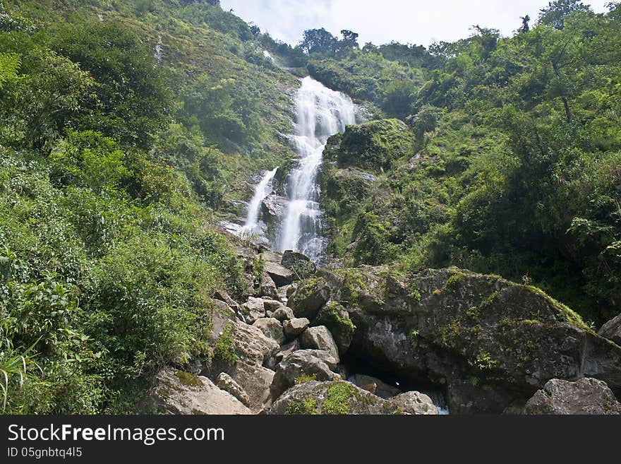 Silver waterfall