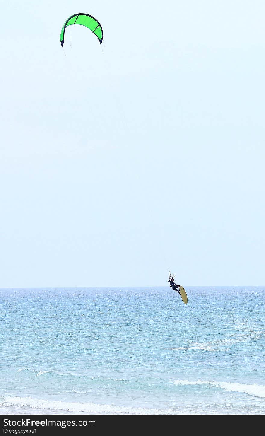 Man surfing sea summer day