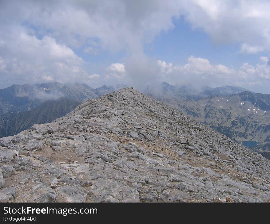 Vihren mountains from Balkans in Bulgaria