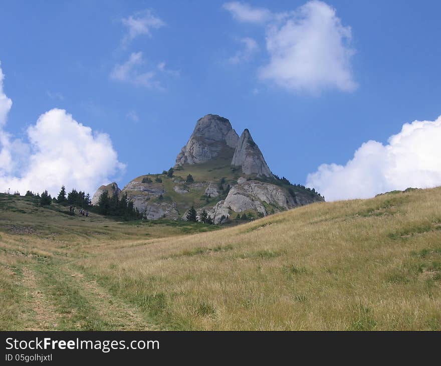 Ciucas mountains from Carpathians in Romania